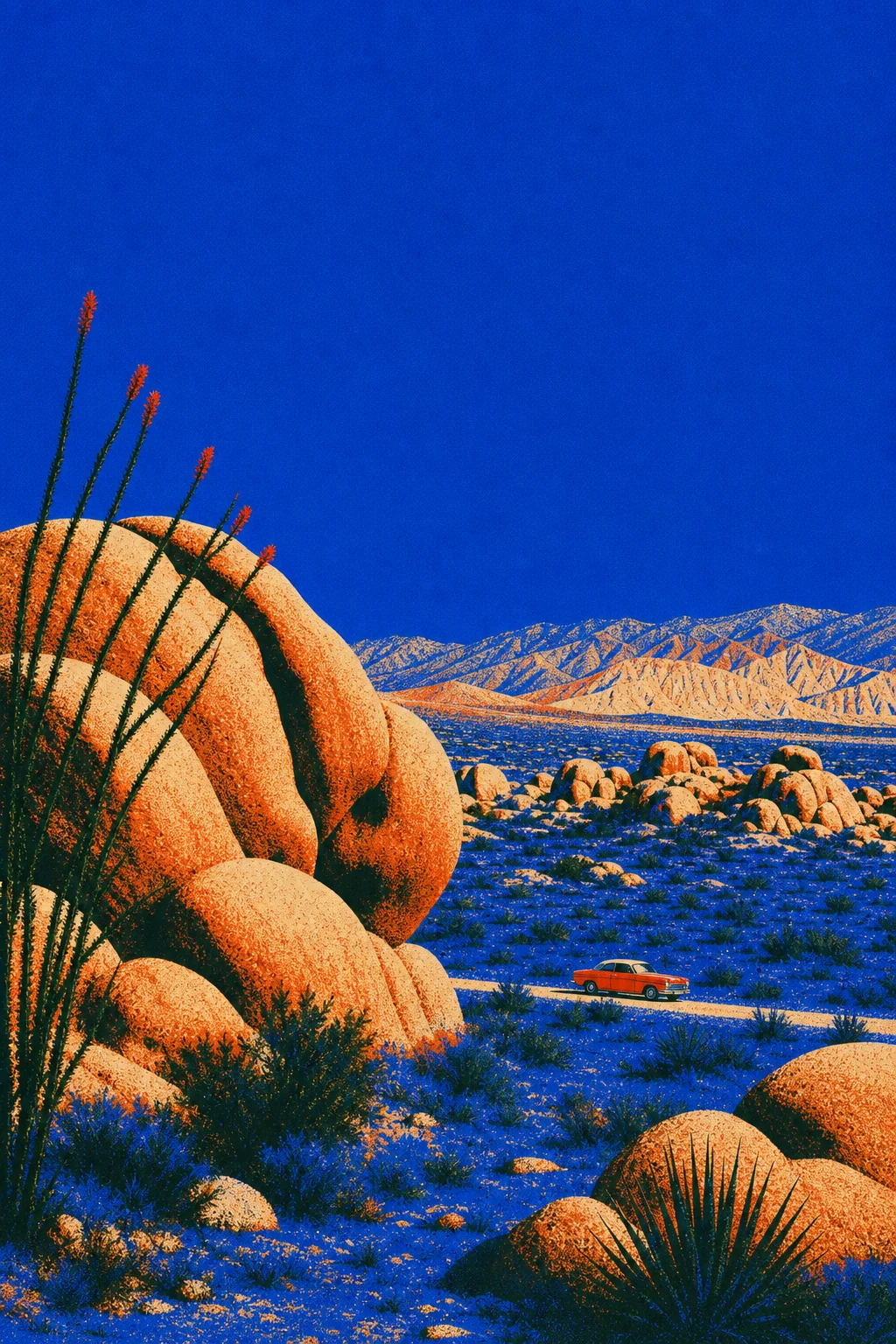 Southern California desert boulders